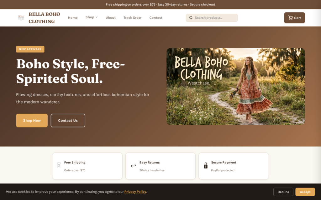Bellabohoclothing.us EXPOSED - Scam or Legit? Investigation 1 Bellabohoclothing.us scam