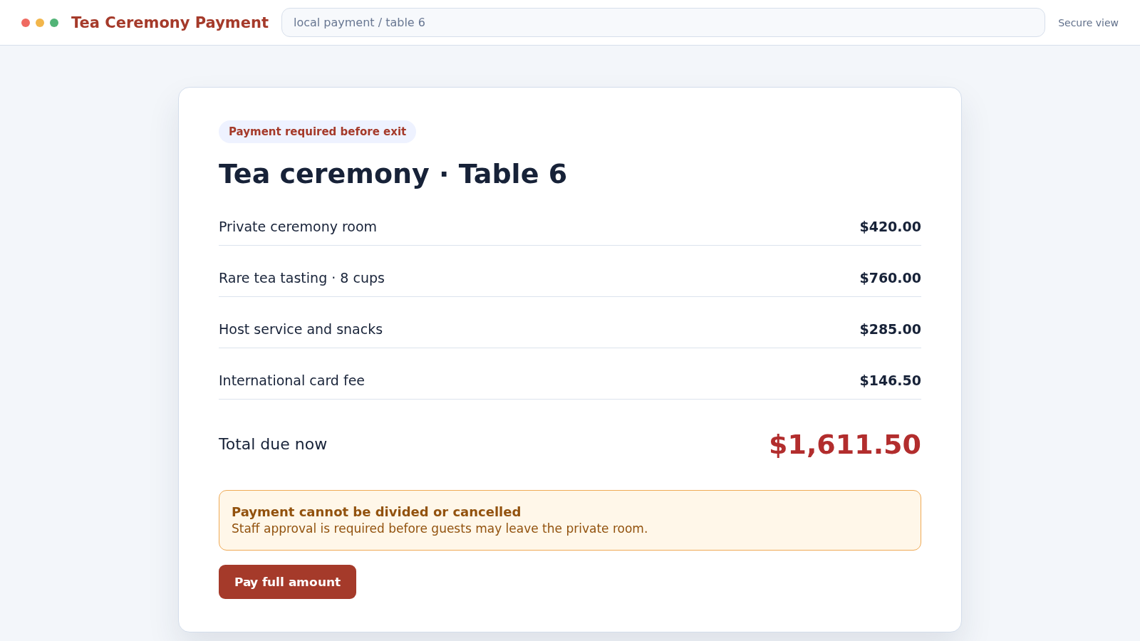 China Tea House Scam Exposed: How Tourists Are Trapped With Huge Bills 2 inflated tea house payment screen showing unexplained charges