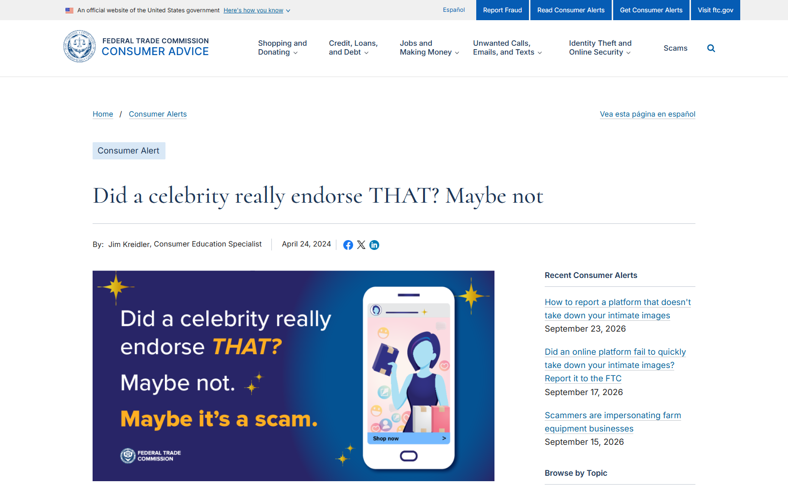 Chris Hemsworth Alzheimer’s Scam Fully Exposed: Fake 60 Minutes AI Videos 2 FTC consumer warning that scammers create fake celebrity endorsements with doctored video and audio