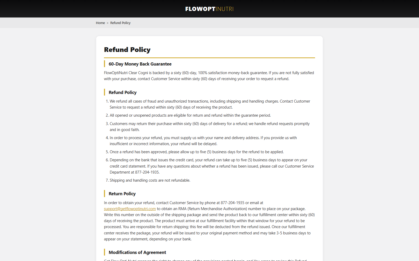 Clear Cogni Reviews: Fake AI Ads Exposed 3 Clear Cogni 60-day refund policy and return authorization requirements