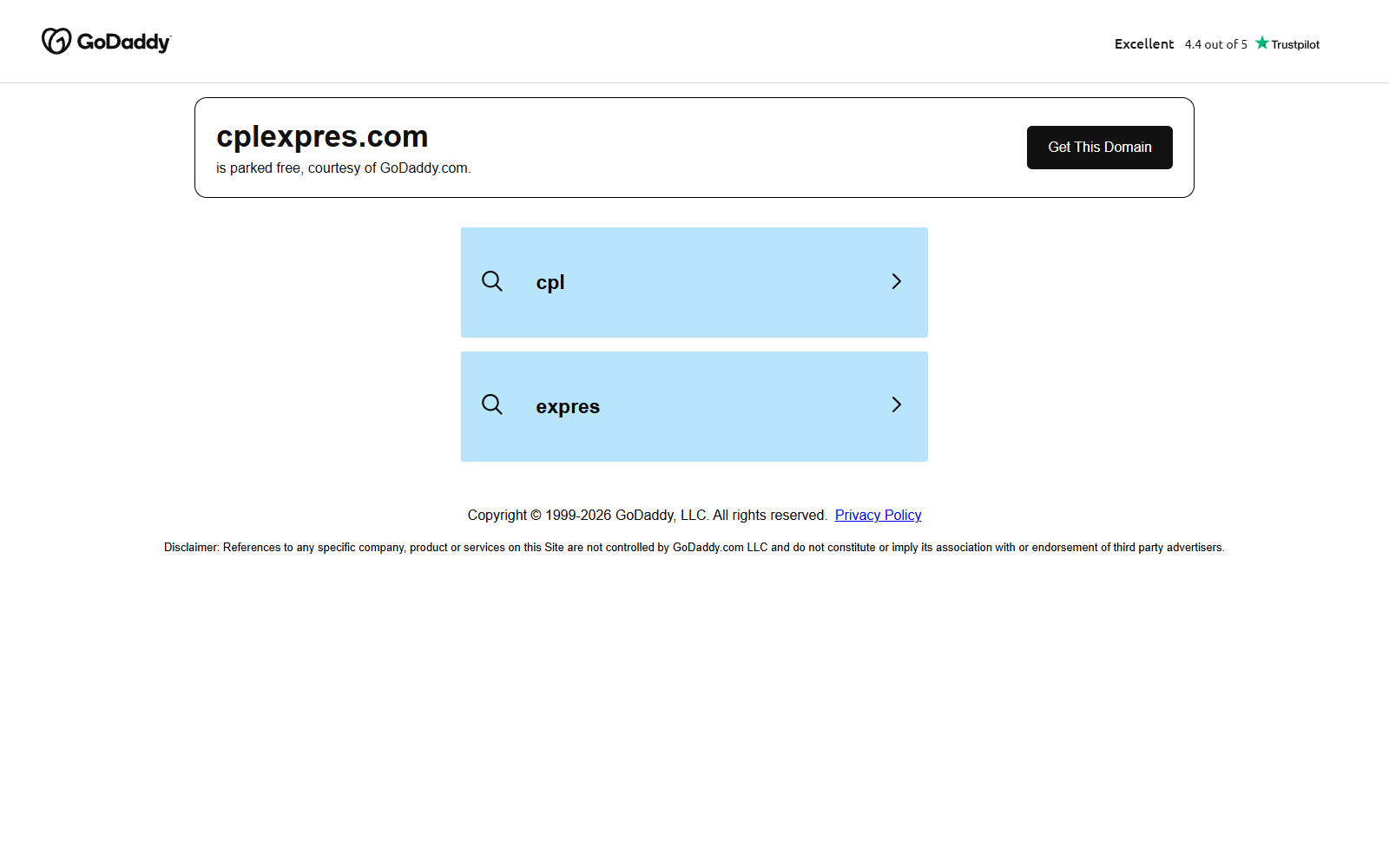Former Coinplex domain cplexpres.com parked and offered for sale