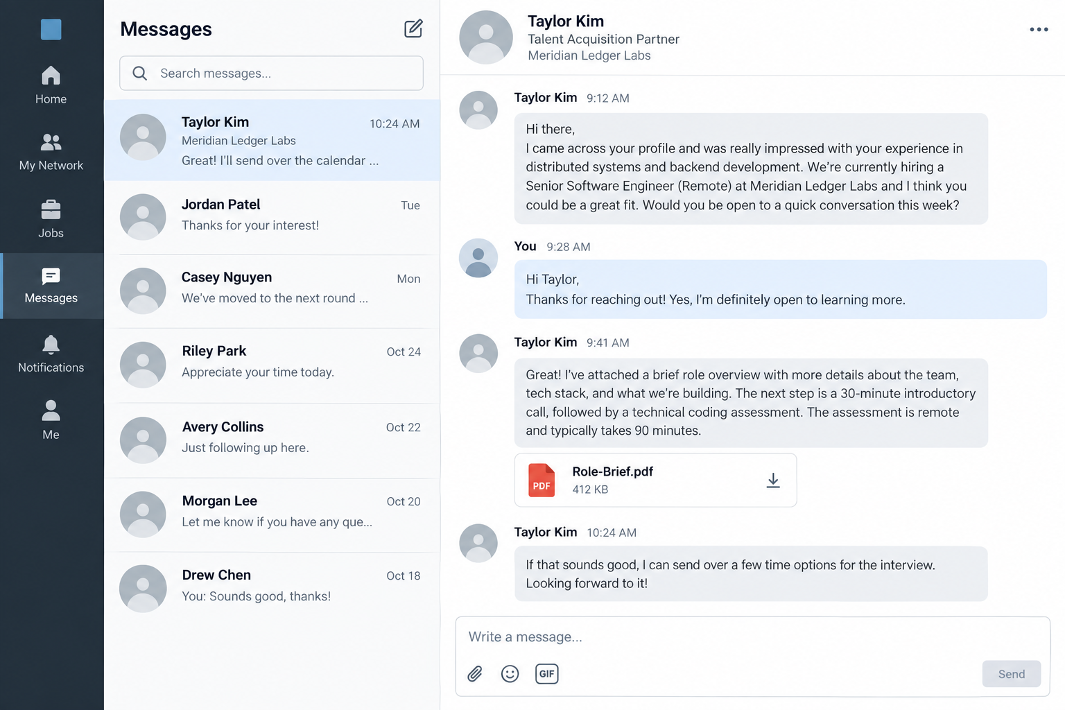 Fake Crypto Job Coding Test Installs Wallet-Stealing Malware 1 Fake recruiter message inviting a developer to a cryptocurrency company interview