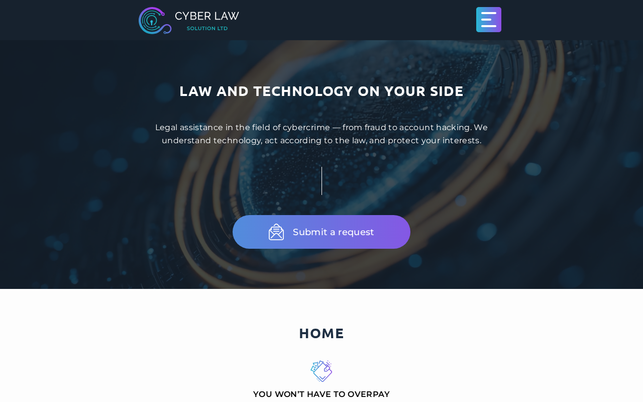 Cyber Law Solution Ltd Recovery Scam: SRA Warning and Dissolved Firm Online 1 Cyber Law Solution Ltd website promising legal assistance for cybercrime and account hacking