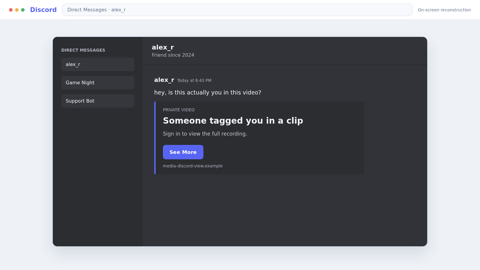 Discord See More Scam: Fake Preview Links Hijack Your Account and Servers 1 Reconstructed Discord See More phishing direct message