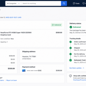 Marketplace order page showing a delivered status and mismatched destination ZIP