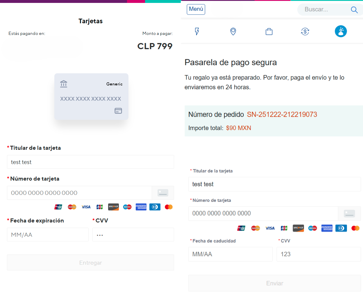 Authentic Group-IB capture of a phishing checkout requesting card number, expiration and security code for a supposed reward delivery
