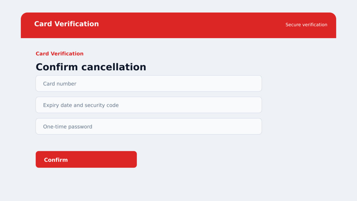 Fake DBS and Shopee iMessages Trigger Card Theft Calls 3 Fake transaction verification screen requesting a card number and one-time password