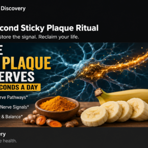 Social media advertisement promoting a fake sticky plaque neuropathy ritual