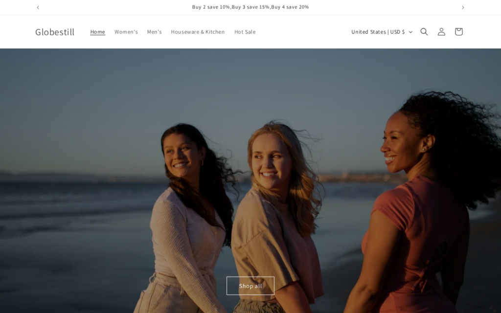 Screenshot of Globestill.shop