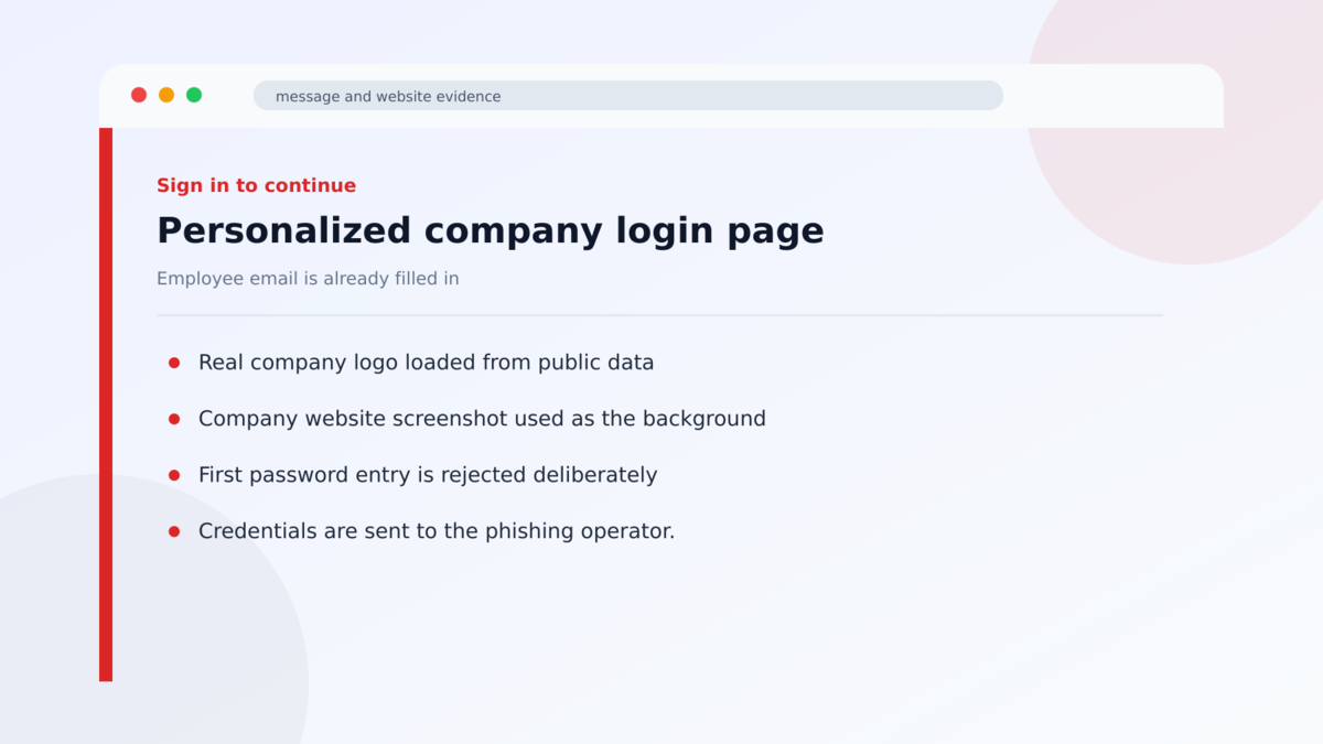 Google Redirect Phishing Uses Trusted Links to Steal Logins 3 Personalized company login page used in the Google Redirect Phishing Uses Trusted Links to Steal Logins investigation