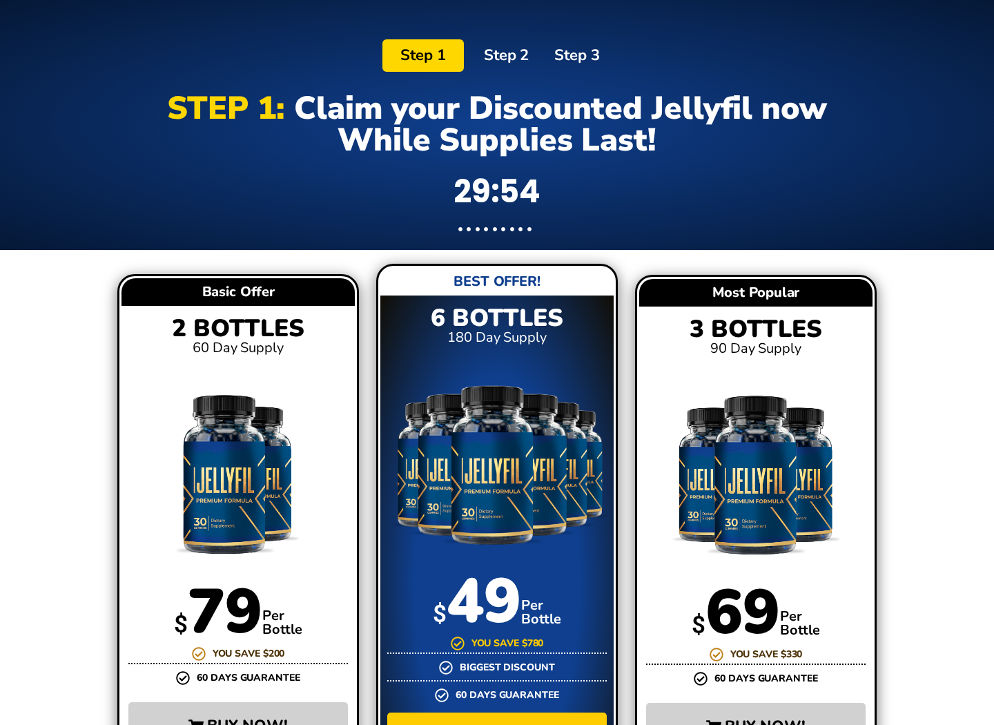 JellyFil checkout reached from the HoneyFil purchase button