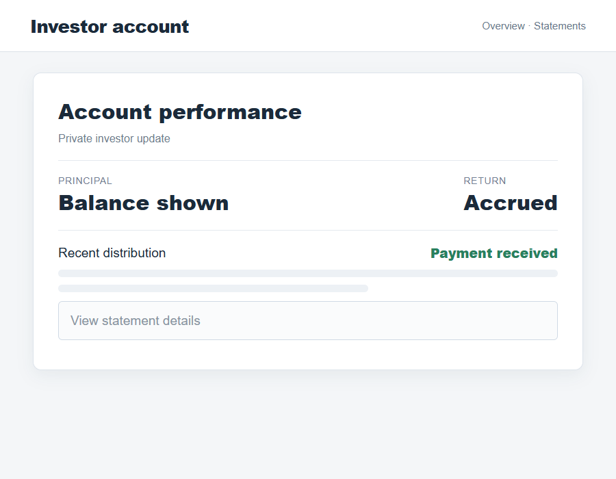 Bright with Silver Investment Scam: 20% Promises and $14.25M in Losses 2 Flat investor account screenshot illustrating a return payment presented as investment performance