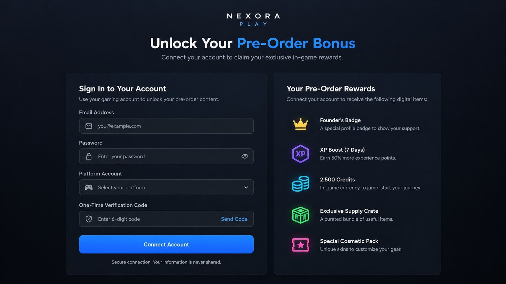 GTA 6 Account Scams: How Fake Pre-Orders and Boosting Services Steal Logins 2 Reconstructed phishing login page requesting gaming credentials to unlock a GTA 6 bonus