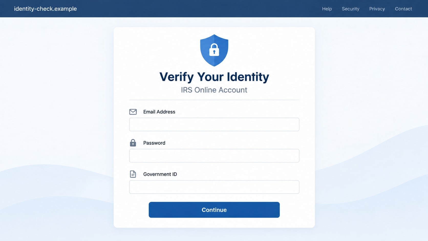 ID.me IRS Verification Scam Email: How Fake Alerts Steal Your Identity 2 Reconstructed ID.me and IRS phishing page requesting a password and identity documents