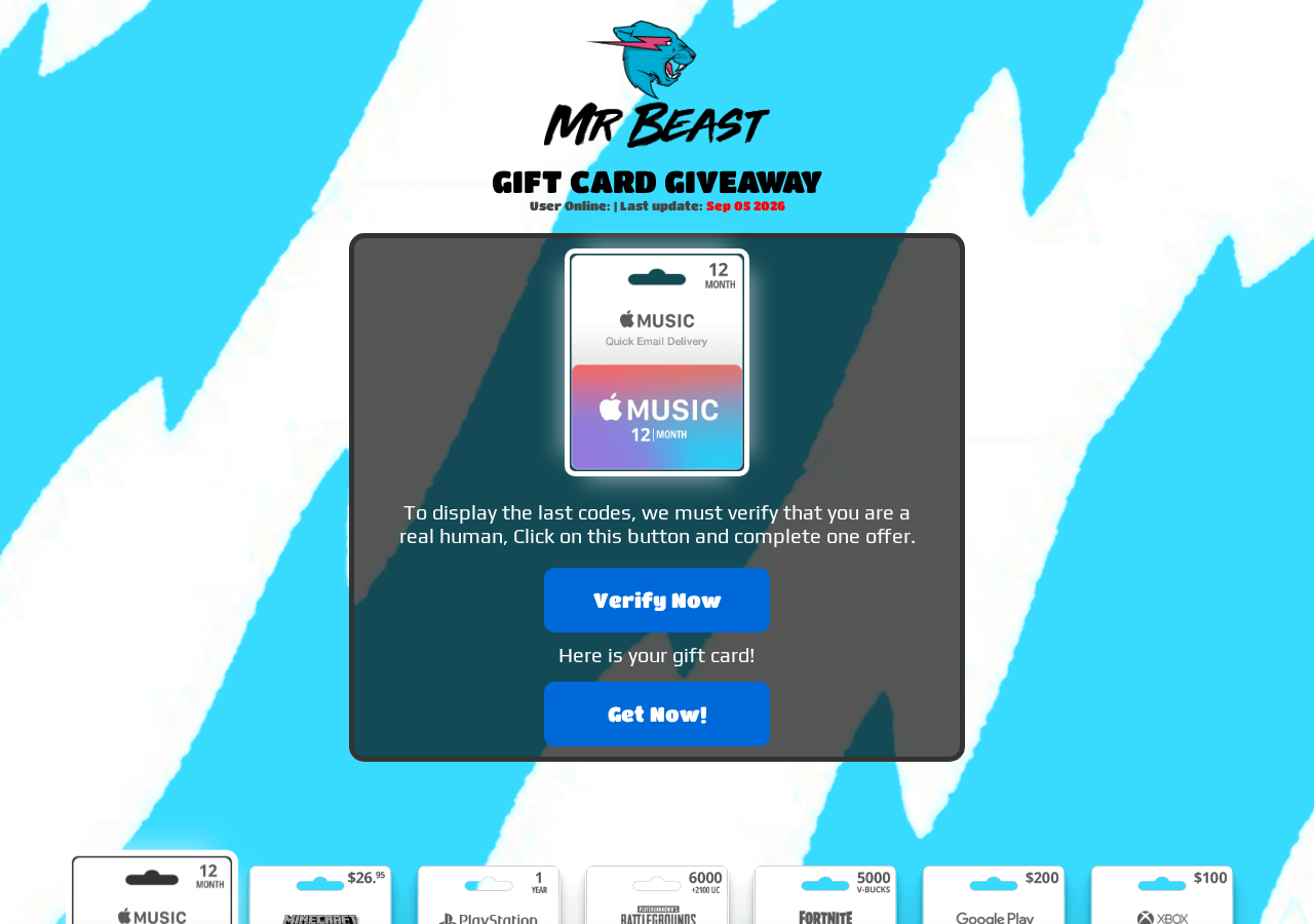 Jimmy Giveaway EXPOSED: Fake MrBeast Gift Card Giveaway Scam 2 Fake MrBeast claim panel asking you to verify and get a selected gift card
