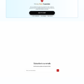 JollyGlow homepage showing a money-back guarantee, fast shipping, and easy returns without detailed policy links