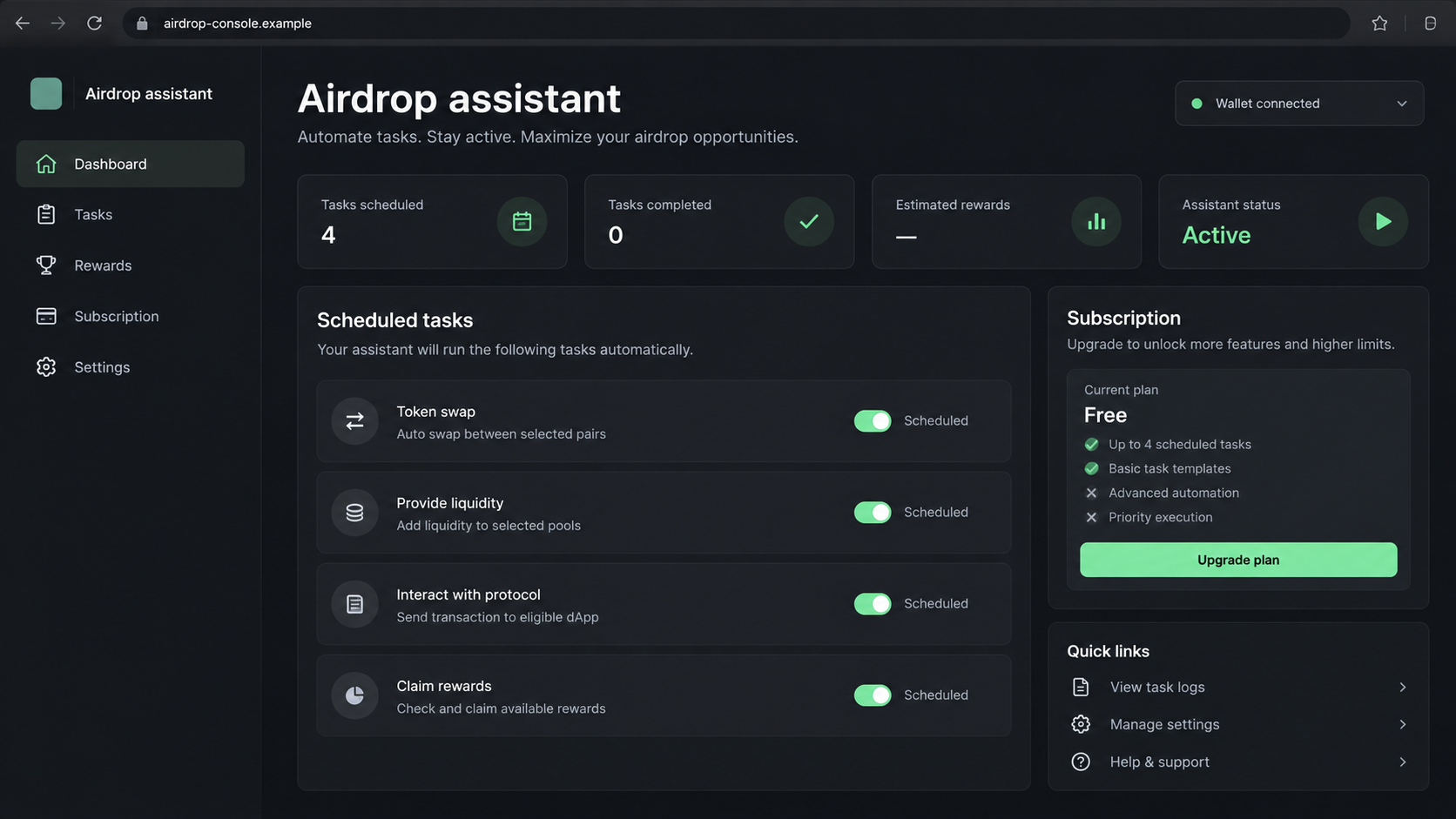 LootBot Wallet Drain Exposed: What the 2026 Airdrop Bot Incident Reveals 1 Illustrative LootBot-style wallet dashboard with historical farming wallets and empty balances