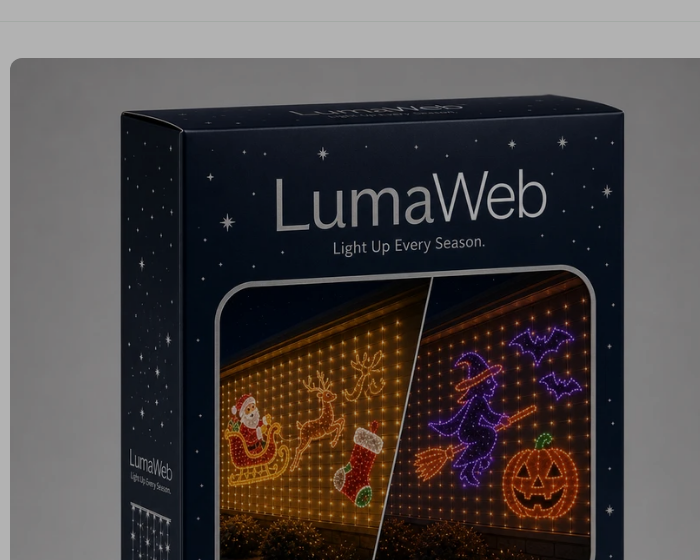 LumaWeb LED Lights Exposed: Reviews, Return Gaps and Store Risks Checked 1 LumaWeb LED curtain light packaging displayed on the product sales page