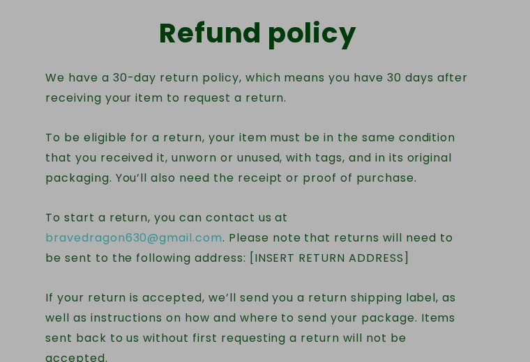 LumaWeb LED Lights Exposed: Reviews, Return Gaps and Store Risks Checked 2 LumaWeb refund policy showing a Gmail contact and the unfinished INSERT RETURN ADDRESS placeholder