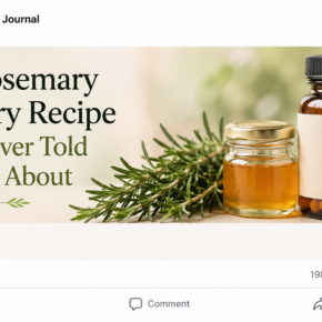 Sponsored rosemary memory recipe advertisement leading toward a supplement offer