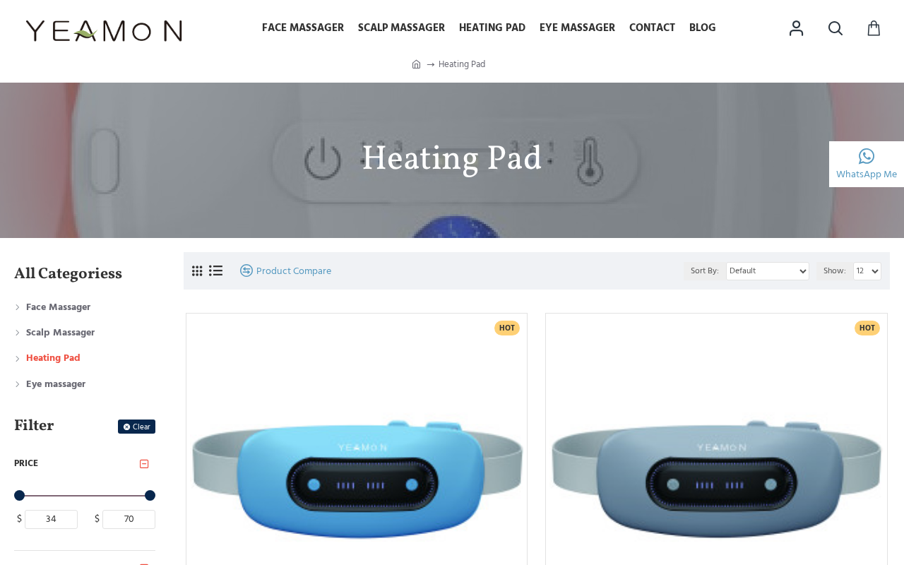 Viral Menstrual Heating Pad Ads: Real Heat Relief or Overhyped Dropship Belt? 1 Portable menstrual heating pad belt product listing with heat controls