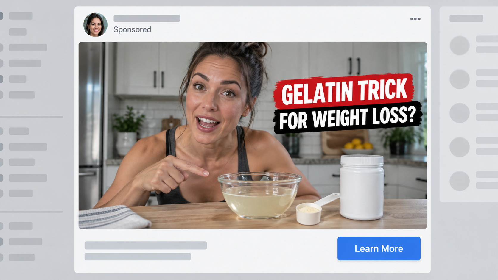Fake social media video presenting a Michelle Obama gelatin weight loss trick