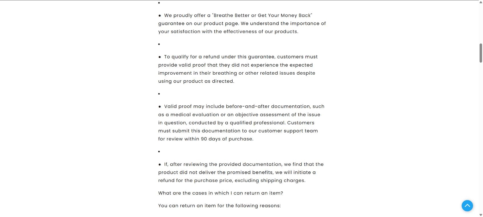 OxyFlow Breathing Trainer Review: Claims, Returns and Red Flags Exposed 2 OxyFlow refund policy requiring proof and possible professional documentation before an effectiveness refund
