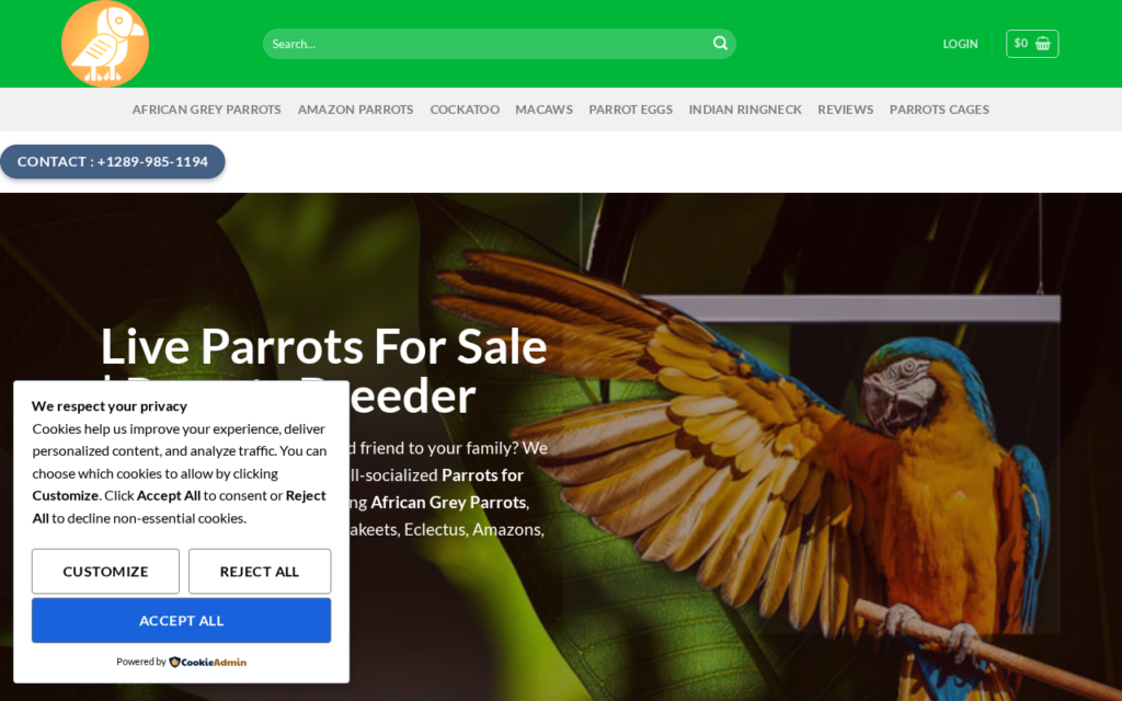 Parrotsforsale.ca EXPOSED - Fake or Real Store? Our Findings 1 Parrotsforsale.ca scam