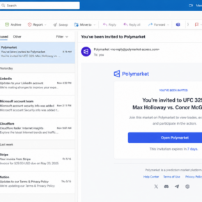 Fake Polymarket UFC invitation email