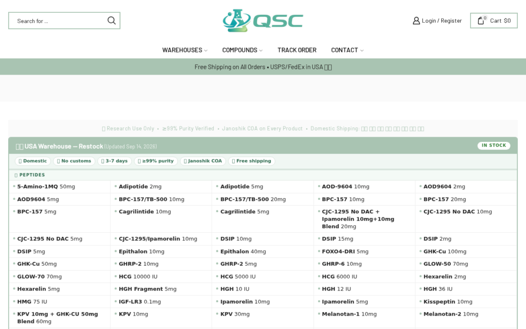 Qscpeptide.com EXPOSED - Scam or Legit? What to Know 1 Qscpeptide.com scam