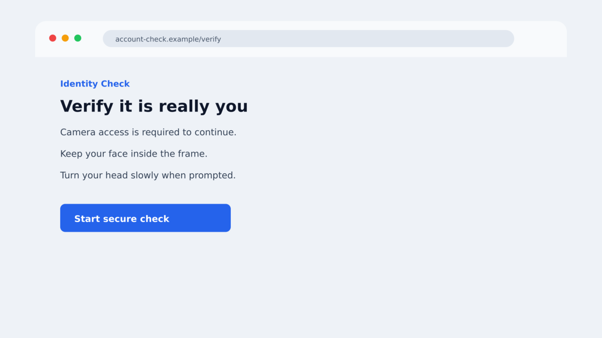 Revolut Phishing Texts Fake a Camera Identity Check 2 Fake Revolut camera permission and identity verification page