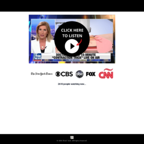 Fake television news and Shark Tank page promoting a men's wave therapy device