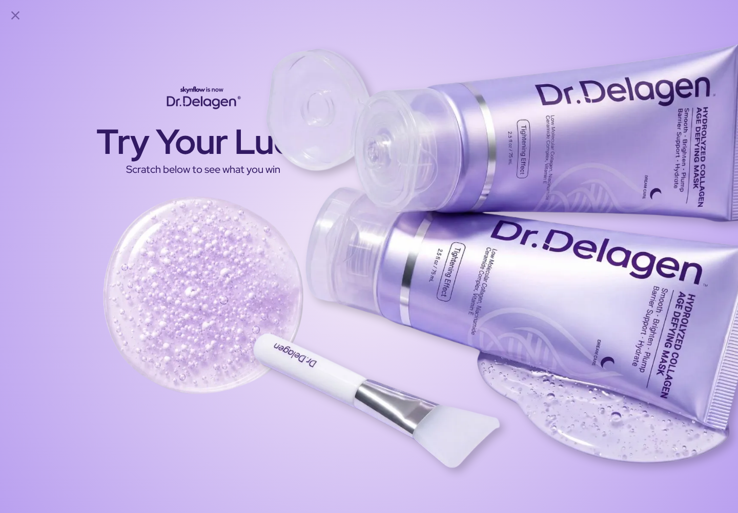 Dr.Delagen product page showing the former Skynflow collagen mask under its new name
