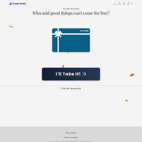 SnappySample homepage offering free product samples through an online signup form