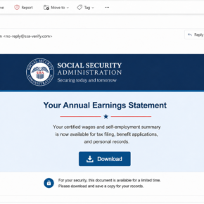 Social Security Earnings Statement email scam