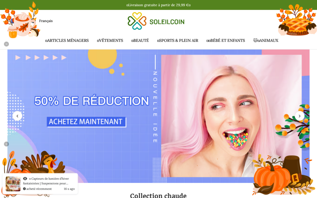 Soleilcoin.fr EXPOSED - Shopping Scam or Legit? Key Findings 1 Soleilcoin.fr scam