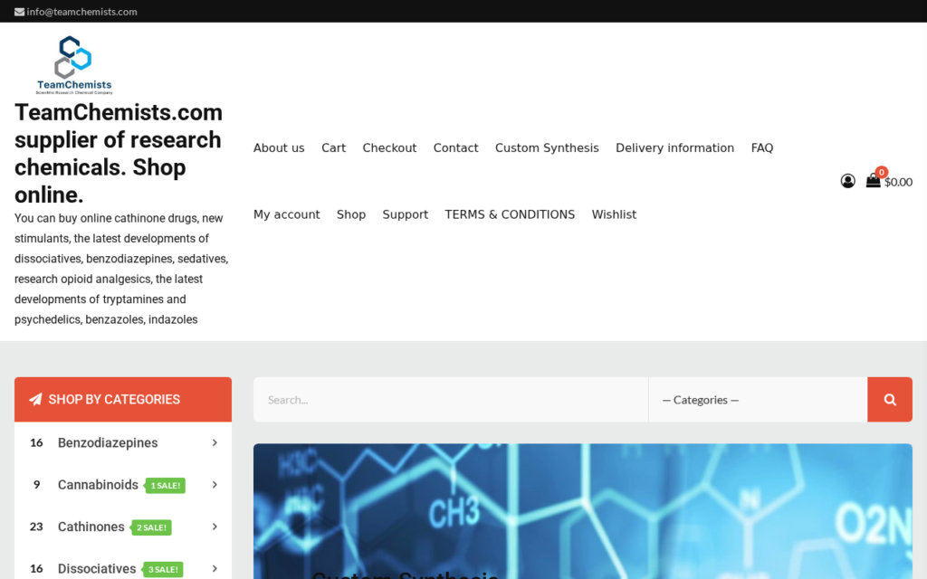 Teamchemists.com EXPOSED - Real Store or Scam? Investigation 1 Teamchemists.com scam