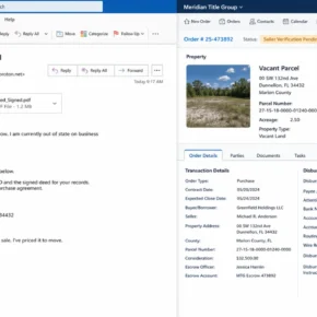 Vacant land owner impersonation scam email and closing instructions