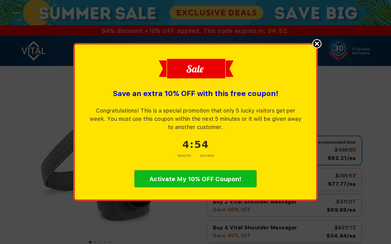 Vitalshouldermassager-aus.buyevergreen.co EXPOSED – Scam or Legit? Review