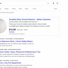 Fake Walmart search ad scam shown as a sponsored result for a fictional retailer