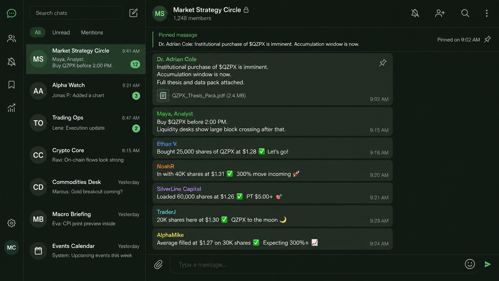 WhatsApp Pump-and-Dump Scam Wipes Out Investors 1 WhatsApp pump-and-dump scam shown through a fictional investment group chat