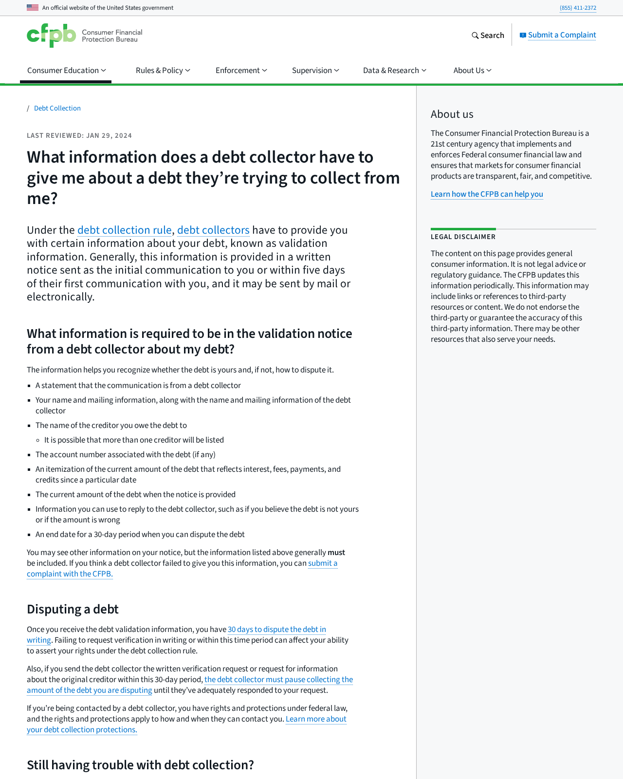 888-608-0106 Voicemail Warning: Debt Claims and Case Numbers Explained 2 CFPB explanation of the identifying and account information normally provided in a debt validation notice