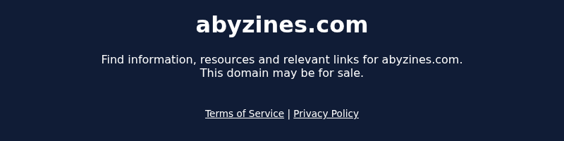 Is Abyzines Legit? The Abyzines.com 88% Off Clothing Store Scam Explained 3 Current abyzines.com parked page saying the domain may be for sale, with no store content