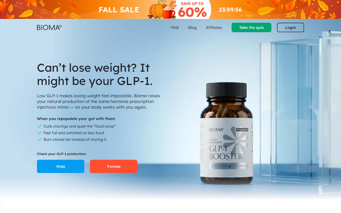 Bioma Probiotics Review: Subscription Lock-In and Refund Limits Exposed 1 Bioma GLP-1 Booster product page and weight-management claims