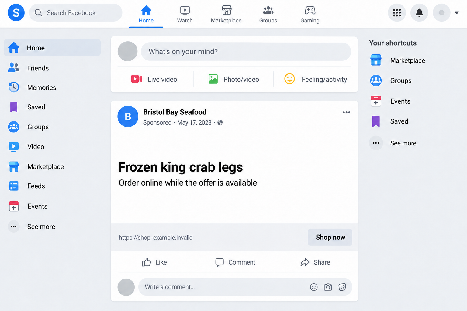 Bristol Bay Seafood Scam: Fake Facebook Ads and the Keeprake Checkout Trap