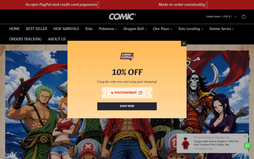 Comicclothing.com EXPOSED - Fake Store or Legit? What We Found 1 Comicclothing.com scam