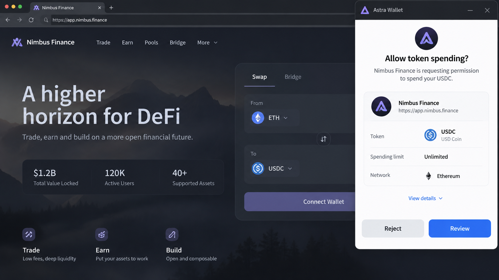 Crypto Rewards Vote Scam Exposed: Fake xStocks Pages Seek Wallet Access 2 Illustrative wallet token-spending permission dialog on a fictional DeFi website