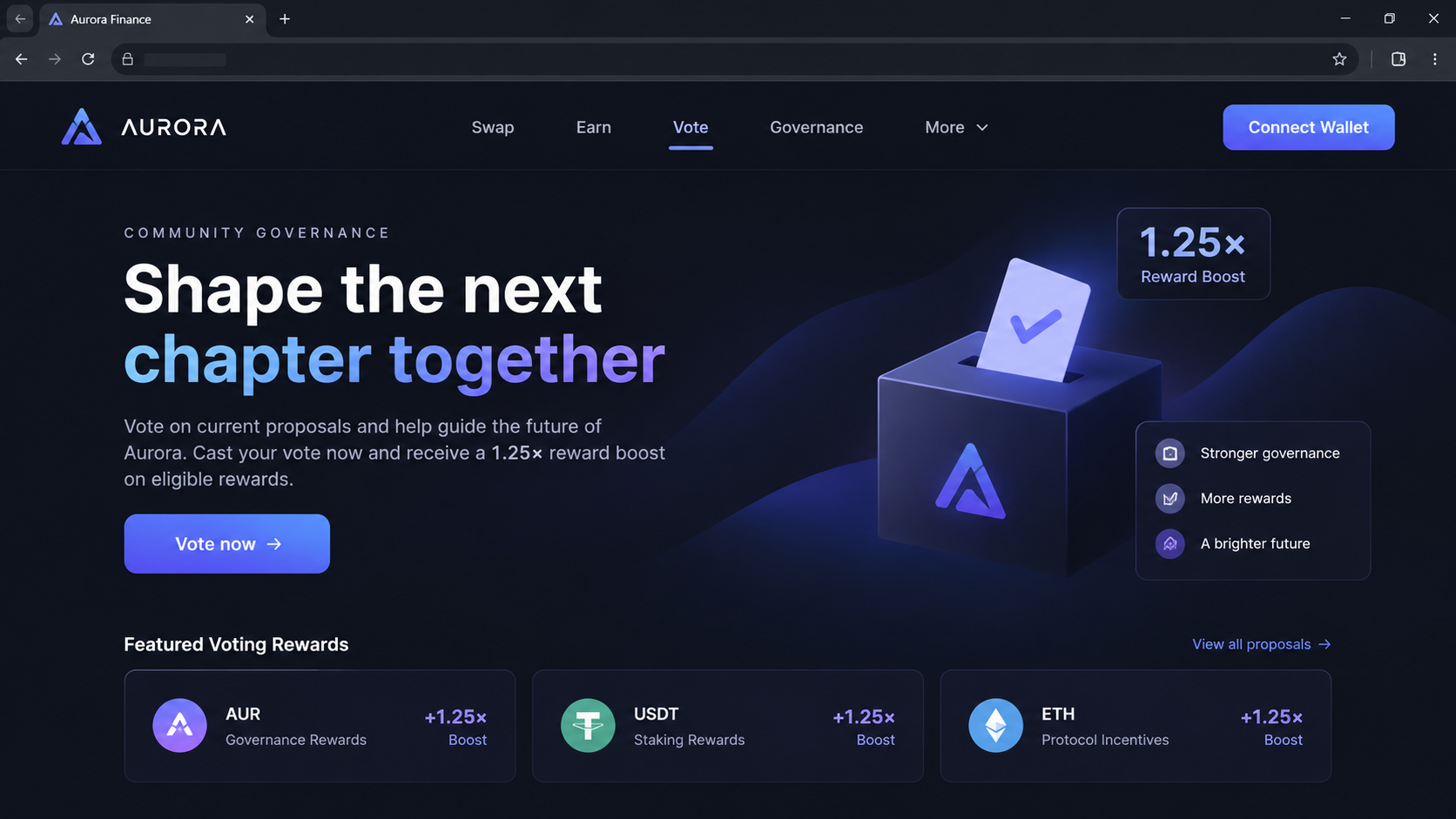 Crypto Rewards Vote Scam Exposed: Fake xStocks Pages Seek Wallet Access 1 Illustrative fictional crypto rewards voting webpage with a 1.25x boost offer