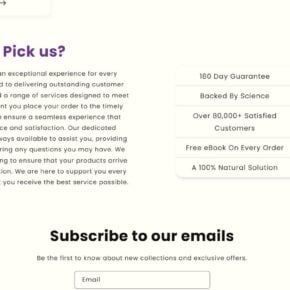 Cufryna homepage comparison claiming a 180-day guarantee and scientific backing