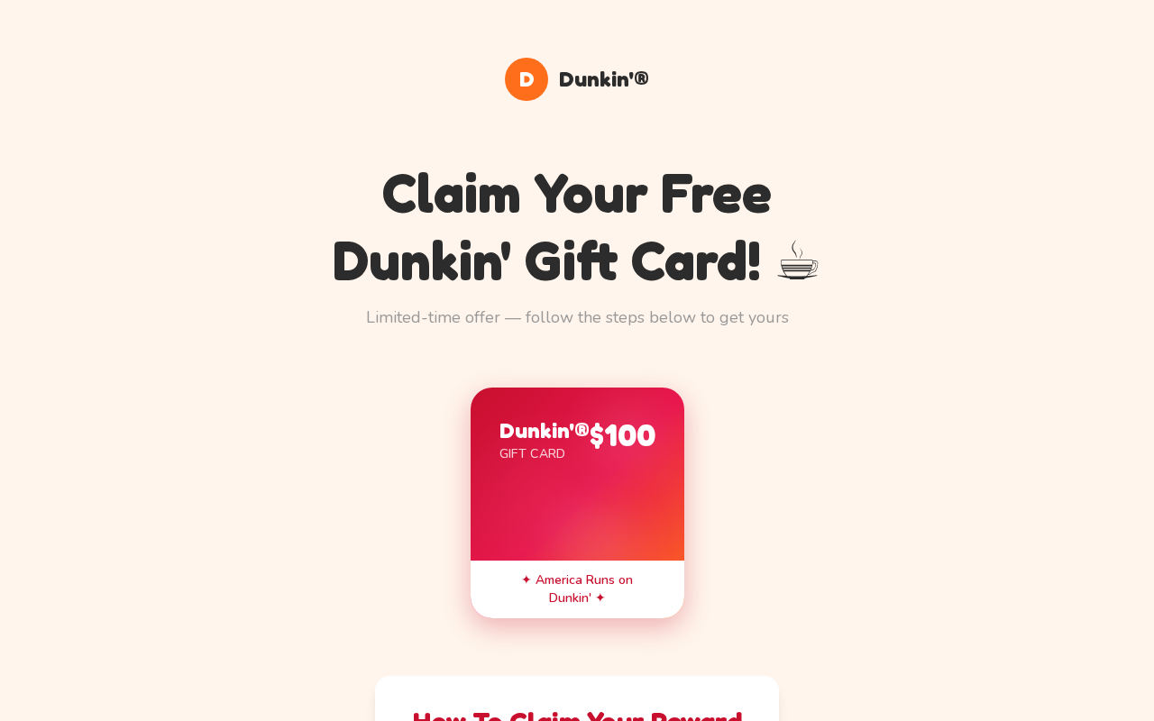 Dunkclaim.xyz EXPOSED – Gift Card Bait or Real Reward?